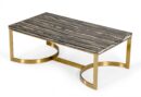 Greely - Glam Black and Gold Marble Coffee Table