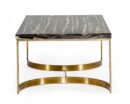 Greely - Glam Black and Gold Marble Coffee Table