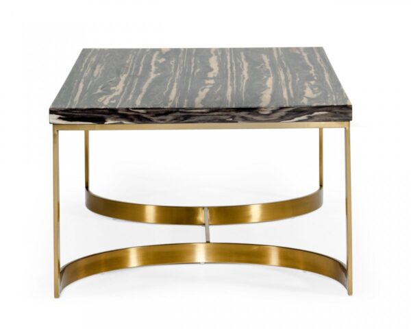 Greely - Glam Black and Gold Marble Coffee Table - Image 4