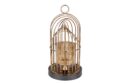 CH1051/GOLD BLACK CAGE CANDLE HOLDER 43 CM