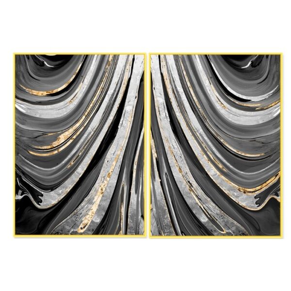 PA1227/SET OF 2 MARBLE PATTERN PAINTING EACH 60CM x 80CM