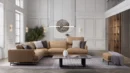 Cuir Sofa Set-NUDE