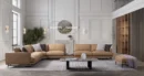 Cuir Sofa Set-NUDE