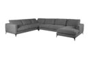 Vakra Sectional Sofa-DARK GREY