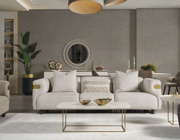 LINE SOFA SET-CREAM - Image 3