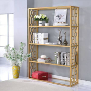 Enigma Gold Finish Bookshelf