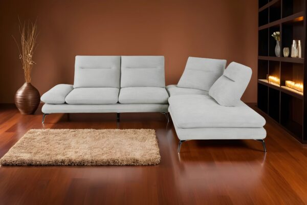 Theshowroom Furniture Duo Sectional Sofa Light Grey