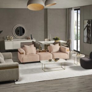 Theshowroom Furniture Line Sofa Set Coffee Brown