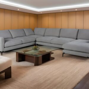 Theshowroom Furniture Vakra Sectional Sofa Light Grey