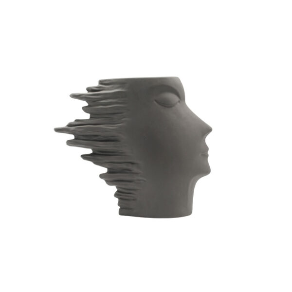 Rostro Vase-Medium-Grey