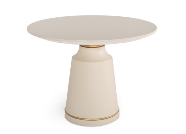 Holly Modern Off-White Concrete & Brass Coffee Table