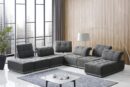 SF1050/KIRYAT Grey Fabric Modular Sectional Sofa