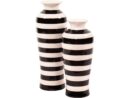 CERAMIC BLACK AND WHITE STRIPE GLAZE VASE-SMALL