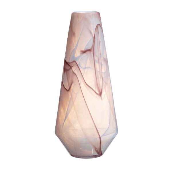 VASE MARMOLADO BLUE GLASS-PINK-MEDIUM