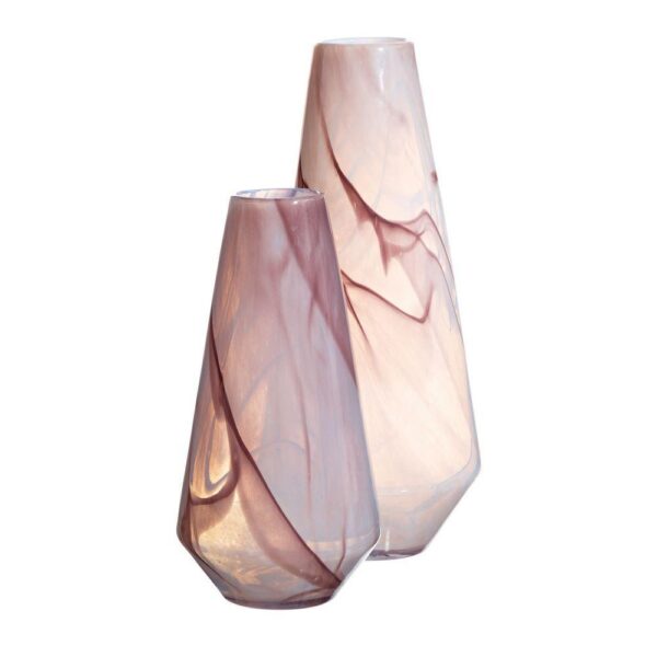 VASE MARMOLADO BLUE GLASS-PINK-MEDIUM - Image 3