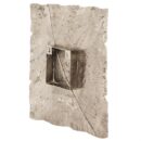 SQUARE LEAF ANTIQUE SILVER WALL DECOR-LARGE