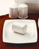 Luna Moderne 12 Person 60-Piece Porcelain Square Dinnerware Set
