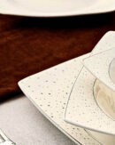 Luna Moderne 12 Person 60-Piece Porcelain Square Dinnerware Set