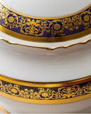 Majestic Royale 12 Person 60-Piece Fine Porcelain Dinnerware Set