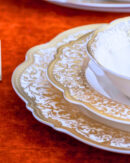 Empress Royale 12 Person 60-Piece Gold-Embellished Dinnerware Set