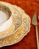 Empress Royale 12 Person 60-Piece Gold-Embellished Dinnerware Set