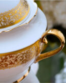 Empress Royale 12 Person 60-Piece Gold-Embellished Dinnerware Set