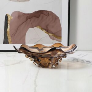 Molten Wave Tray-Brown