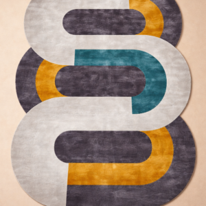 Loopway Rug-Teal-Ochre-250x300