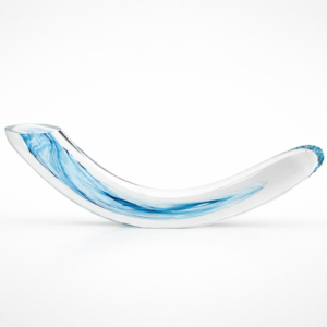 River Arc Centerpiece Large Blue detailed close-up showing arc shape