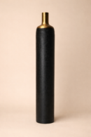 tall black and gold column vase for modern interiors