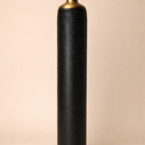 tall black and gold column vase for modern interiors