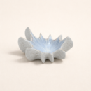 Side view of Glacier Bloom Catchall Petite, showcasing its sleek silhouette and minimalist design, perfect for enhancing coffee tables, bedside tables, or shelves.