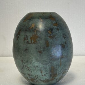 Verdigris Patina Vase-Oval
